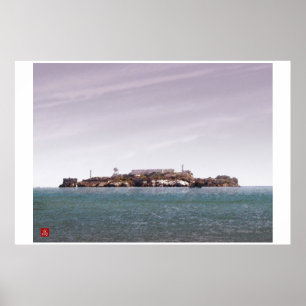 Pôster San Francisco - Alcatraz Island Digital Watercolor