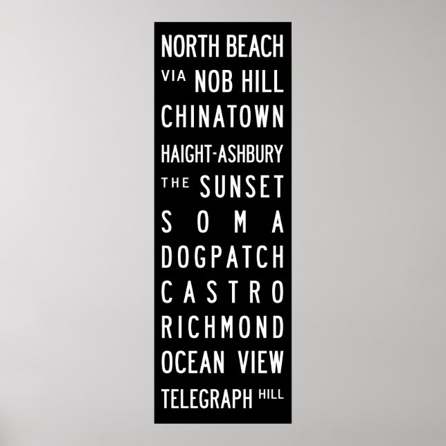 Pôster San Francisco Bus Roll (Frente)