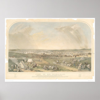 Pôster San Francisco, CA. Panoramic Map (1551A)