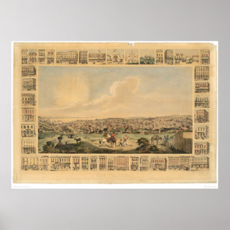 Pôster San Francisco, CA. Panoramic Map 1860 (1162A)