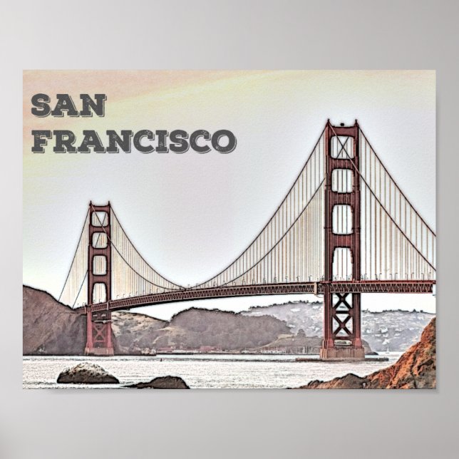 Poster San Francisco - Ponte Ouro Gate (Frente)