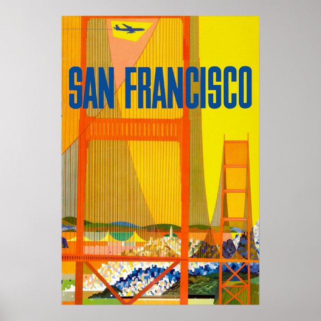 Poster San Francisco, ponte Ouro Gate (Frente)