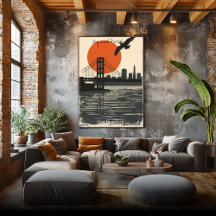 San Francisco Silhouettes - Reflexão da Porta do O