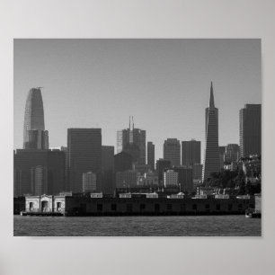 Poster San Francisco Skyline Monocromo - Foto Cityscape