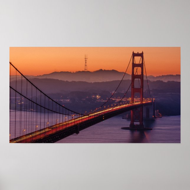 Poster San Francisco Skyline | SF Gloden Gate Bridge (Frente)