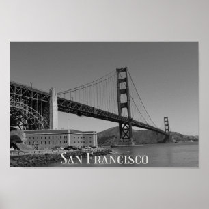 Poster San Francisco Skyline SF Gloden Gate Bridge