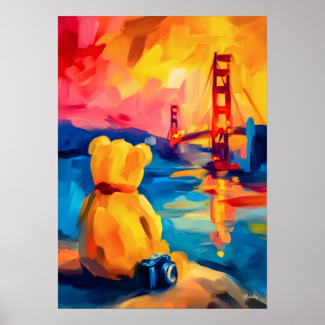 Poster San Francisco Teddy Fauvist Sunset Print (Frente)