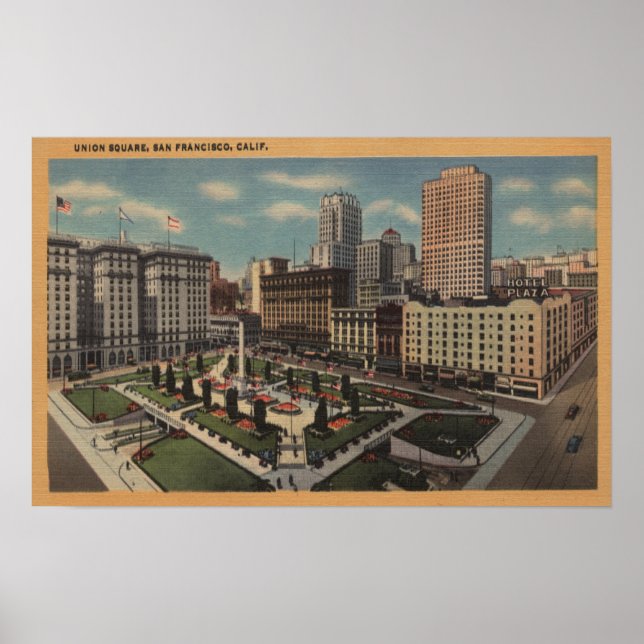 Pôster San Francisco, Vista Quadrada da CAUnion (Frente)