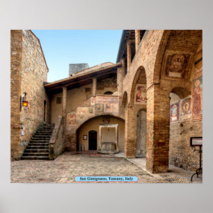 Pôster San Gimignano, Toscânia, Italia