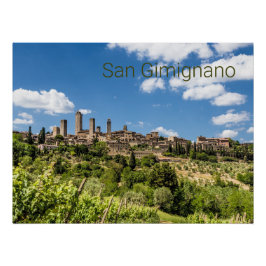 Pôster San Gimignano Toscânia Itália Panorama Souvenir