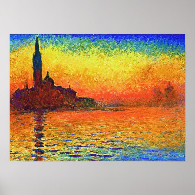 Pôster San Giorgio Maggiore II por Claude Monet (Frente)
