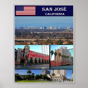 Poster San José - Mosaico - Califórnia - Estados Unidos