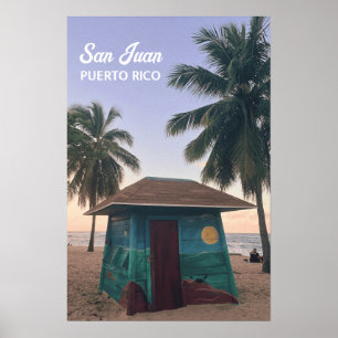 Poster San Juan Puerto Rico Tropical Beach Sunset Photo