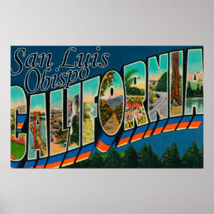 Pôster San Luis Obispo, Califórnia - grande cena da letr
