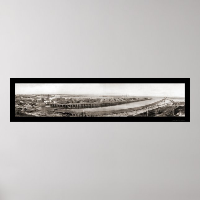 Pôster San Pedro CA Lumber Co Foto 1909 (Frente)