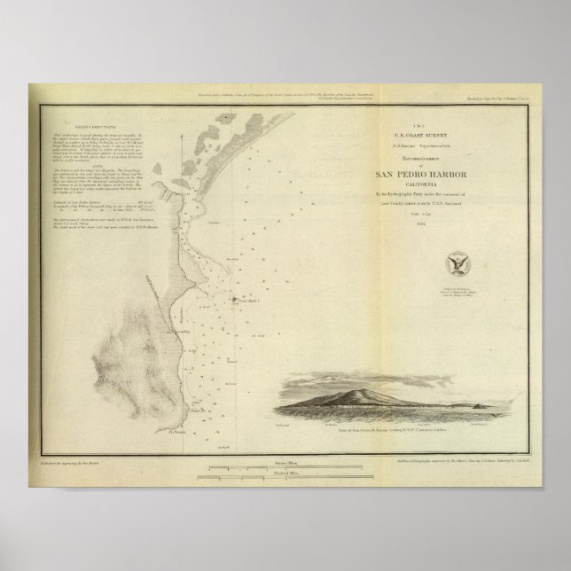 Pôster San Pedro Harbour, Califórnia (Frente)