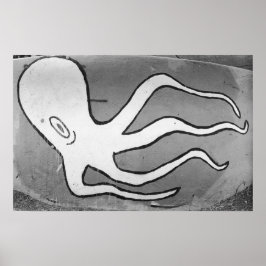 Poster San Pedro Octopus Street Art