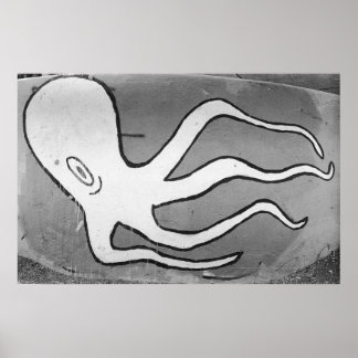 Poster San Pedro Octopus Street Art