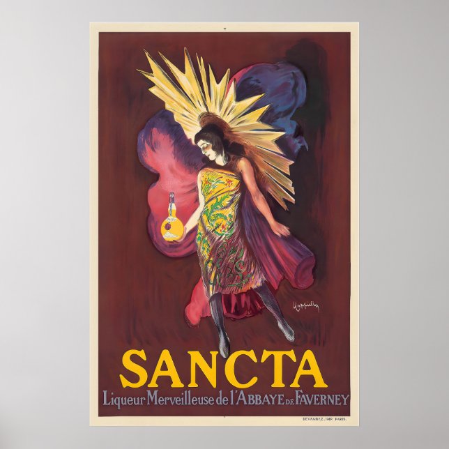 Poster Sancta Liqueur Merveilleuse from Faverney Abbey (Frente)