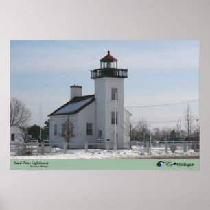 Pôster Sand Point Lighthouse - Escanaba, MI