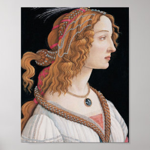 Poster Sandro Botticelli Idealizou Retrato De Uma Senhora