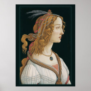 Poster Sandro Botticelli Lady CC0281 (44 em 112 cm
