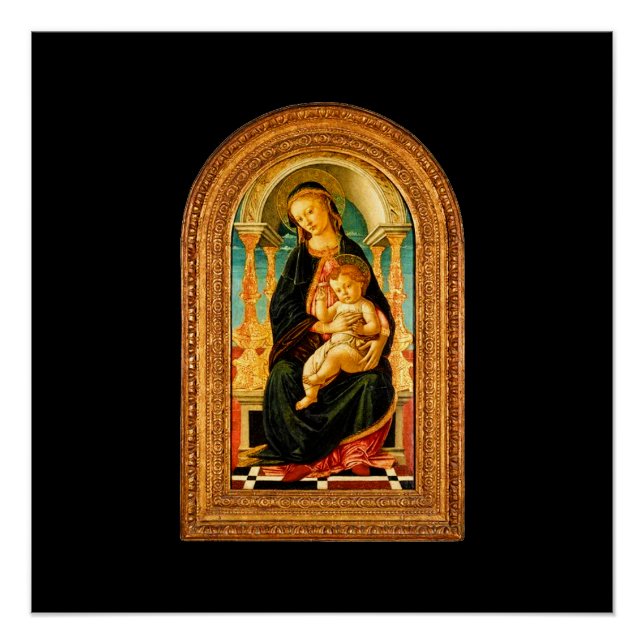 Pôster Sandro Botticelli Madonna e Child c 1470 (Frente)
