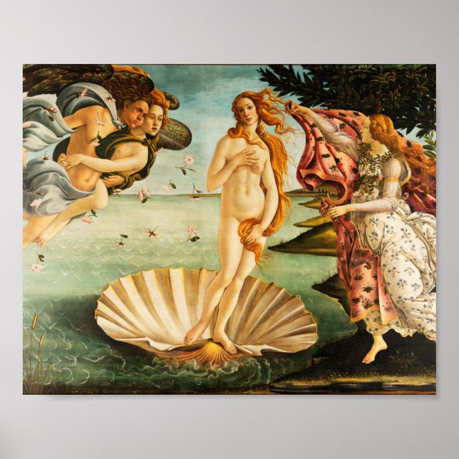 Poster Sandro Botticelli O Nascimento de Vênus Belas Arte (Frente)