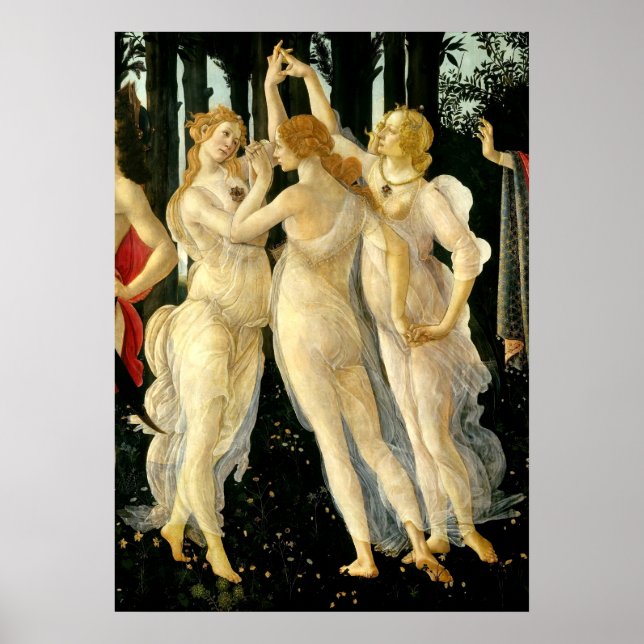 Poster Sandro Botticelli "Primavera - Três Graças"  (Frente)