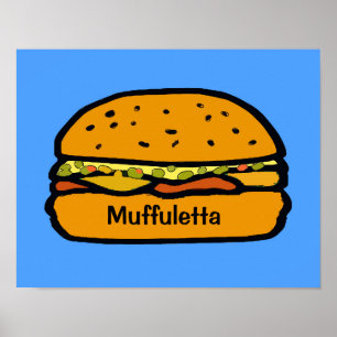 Poster Sanduich Comical Muffuletta