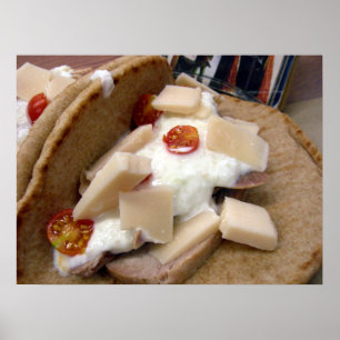 Pôster Sanduíche de porco pita
