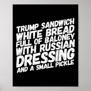 Poster Sanduíche engraçado anti-Trump Impeach Trump polít