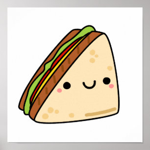 Poster Sandwich Cute Kawaii