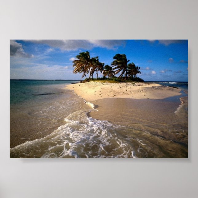 Poster Sandy Island, Anguilla, Caribe (Frente)