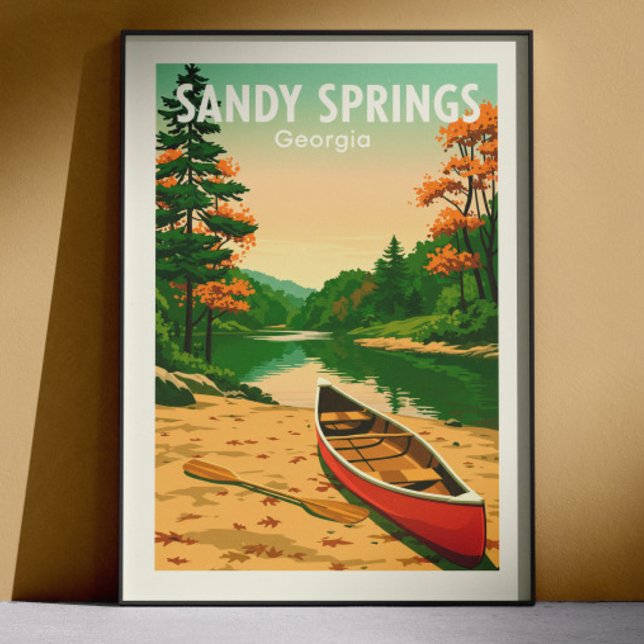 Poster Sandy Springs Geórgia Vintage (Criador carregado)