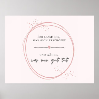 Poster Sanftes Loslass-Affirmation
