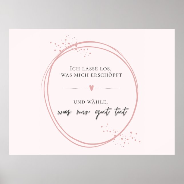 Poster Sanftes Loslass-Affirmation (Frente)