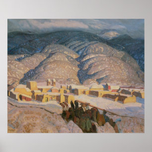 Poster Sangre de Cristo Montanha por Blumenschein