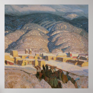 Pôster Sangre de Cristo Montanha por Blumenschein