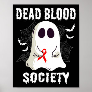 Poster Sangue da Sociedade do Morto Fantasma Sensibilizaç