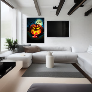 Poster Sangue de vômito de abóbora vermelha   AI Art Post