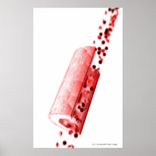 Pôster Sangue que corre através de uma artéria