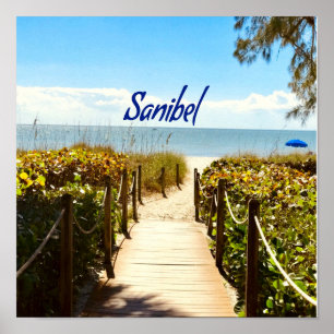 Poster Sanibel Island, Florida Beach Ocean