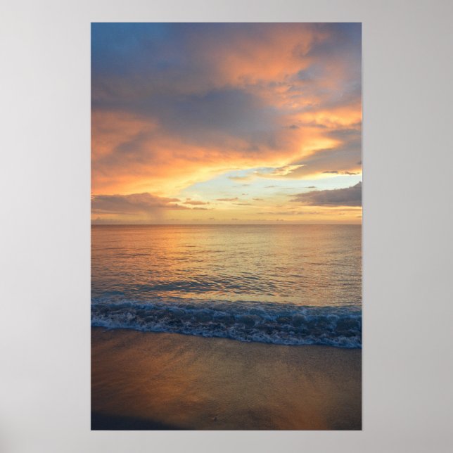 Poster Sanibel Sunset Tropical Florida Island Photo (Frente)