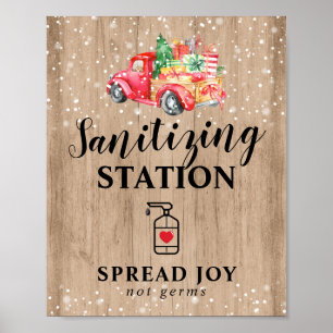 Poster Sanitizer Rustic Christmas Sanitizer