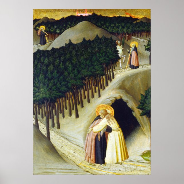 Poster Sano di Pietro Reunião do Santo Anthony (Frente)