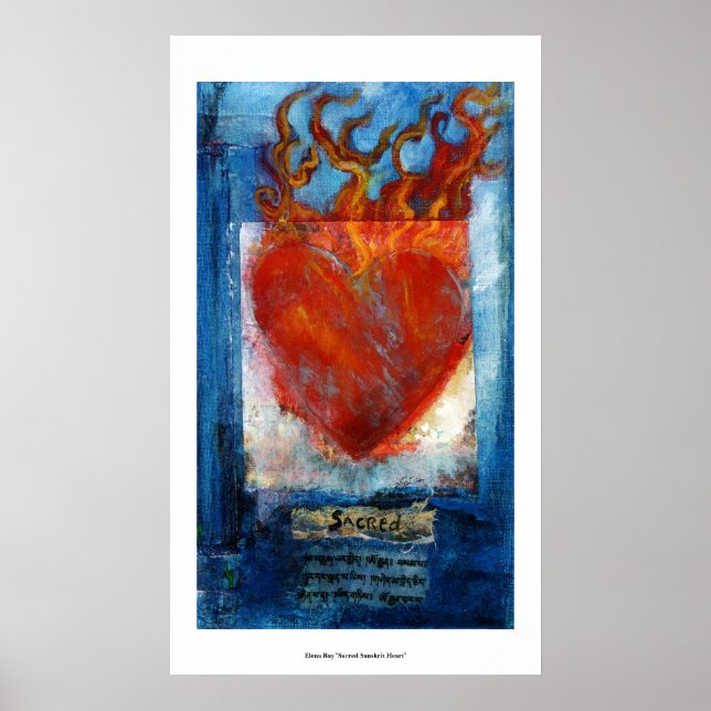 Poster Sanskrit Heart Sagrado (Frente)
