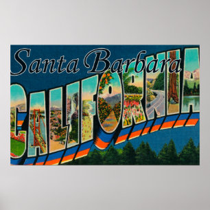 Pôster Santa Barbara, cenas da letra de CaliforniaLarge