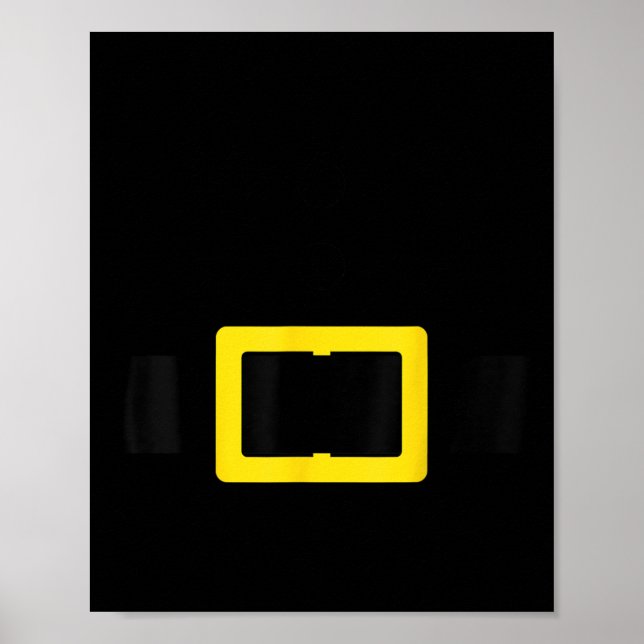 Poster Santa Belt Funny Cute Halloween Christmas Costume  (Frente)