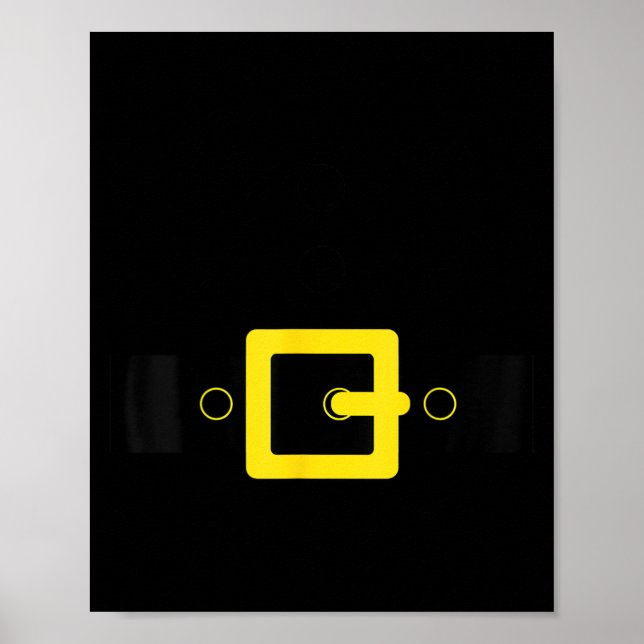 Poster Santa Belt Suit Funny Cute Halloween Christmas Cos (Frente)